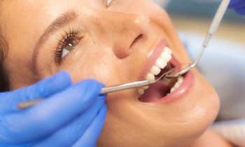 Woman at the dentist